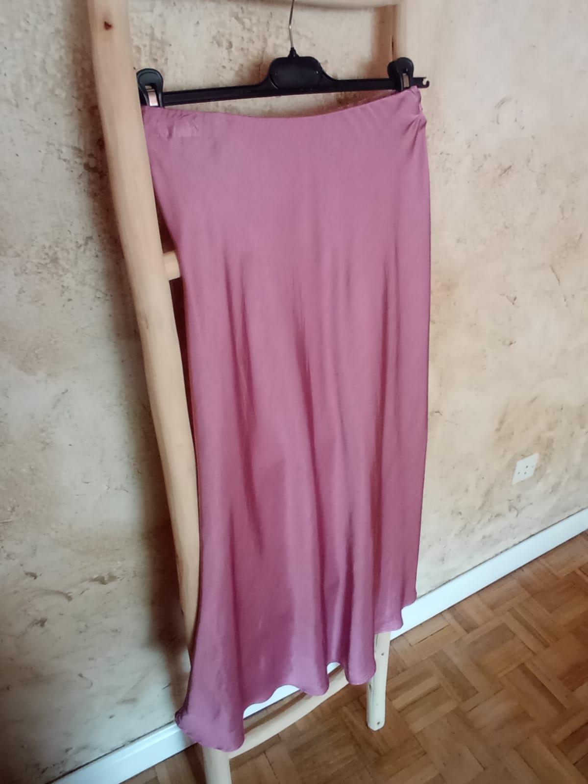Falda satén ROSA PALO