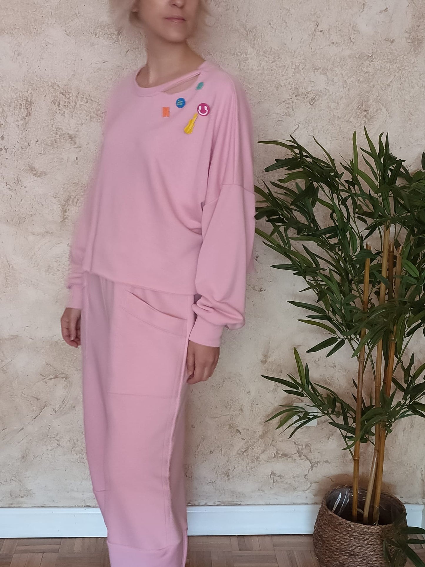 Sudadera PINS rosa
