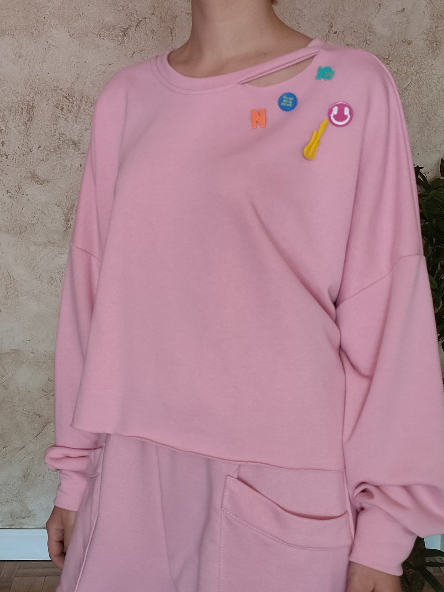 Sudadera PINS rosa