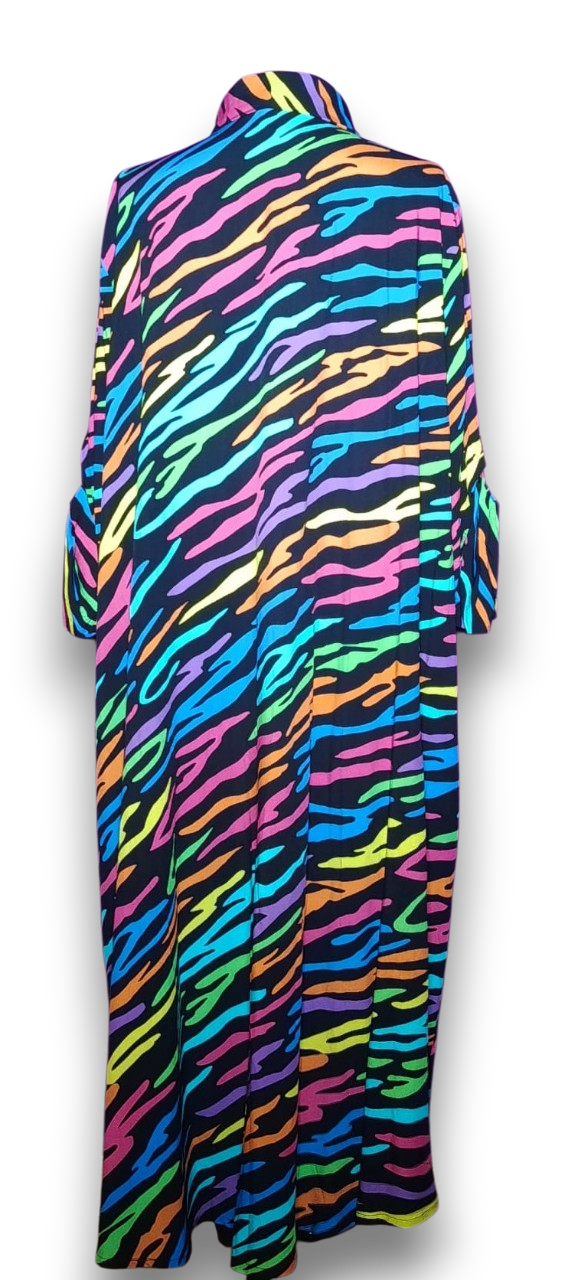 Vestido largo camisero ANIMAL PRINT