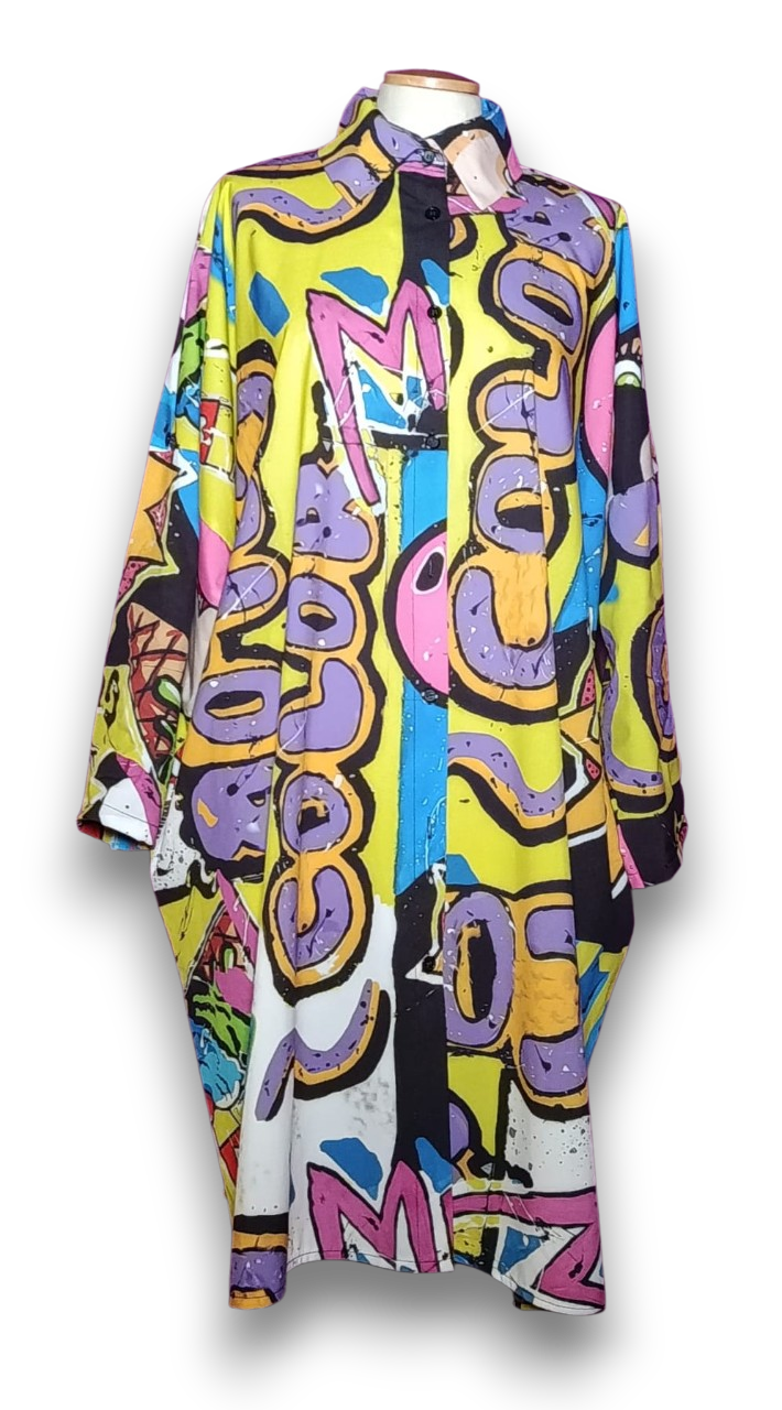 Vestido camisero oversize SUPERHEROÍNA