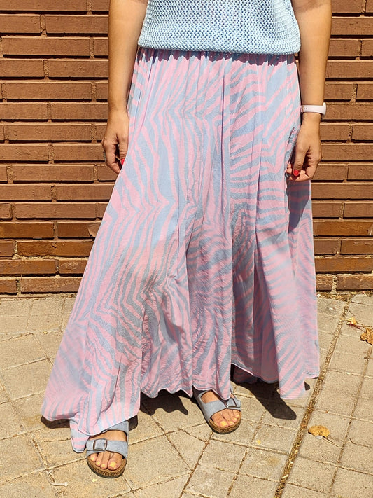 Falda TAMBÚ azul/rosa