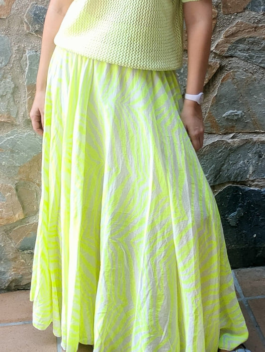 Falda TAMBÚ amarillo/nude