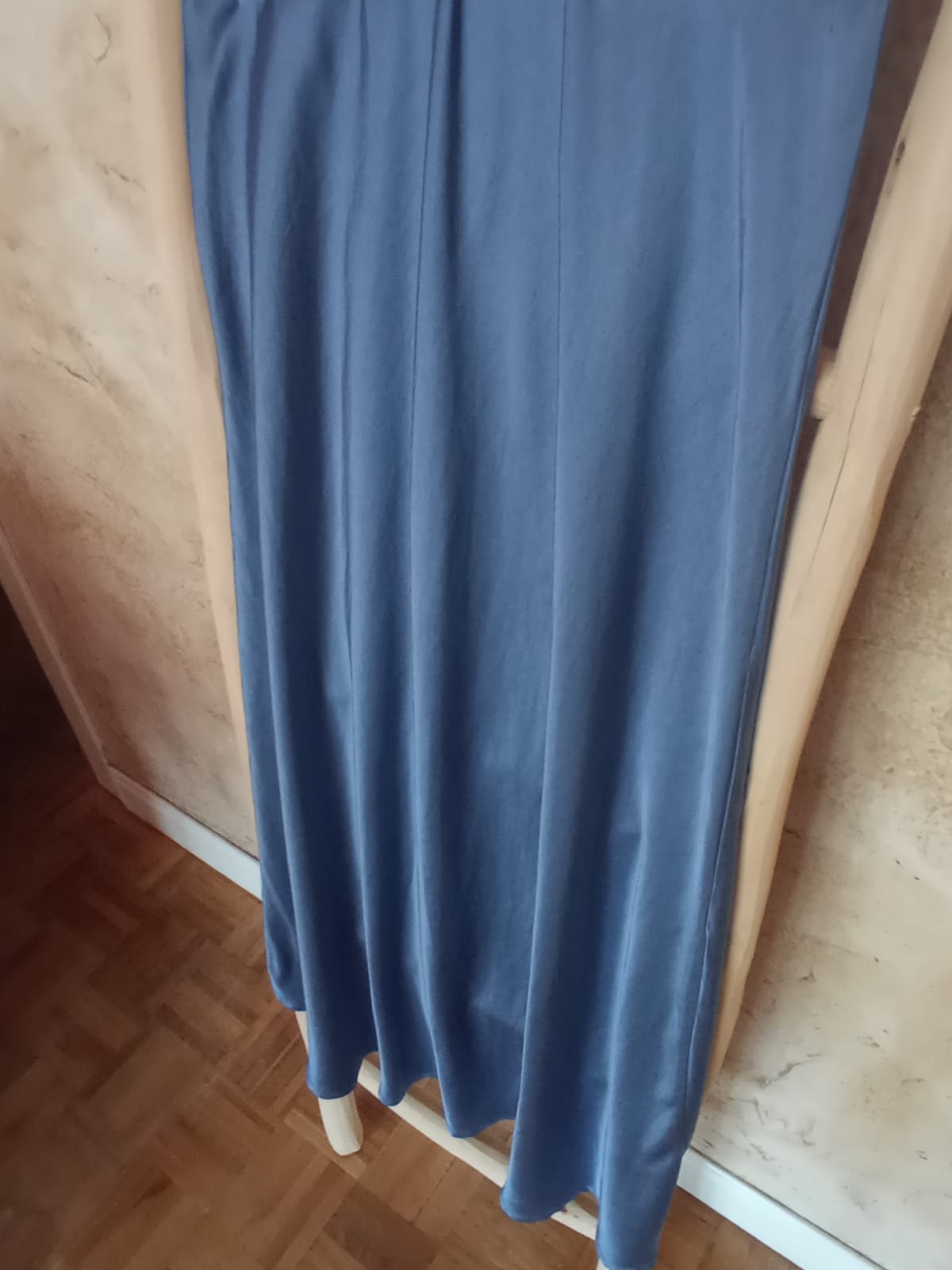 Falda satén AZUL
