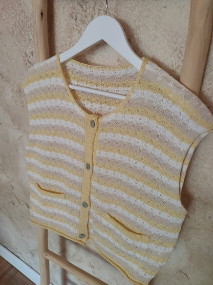 Top-chaleco CARLA amarillo/beige