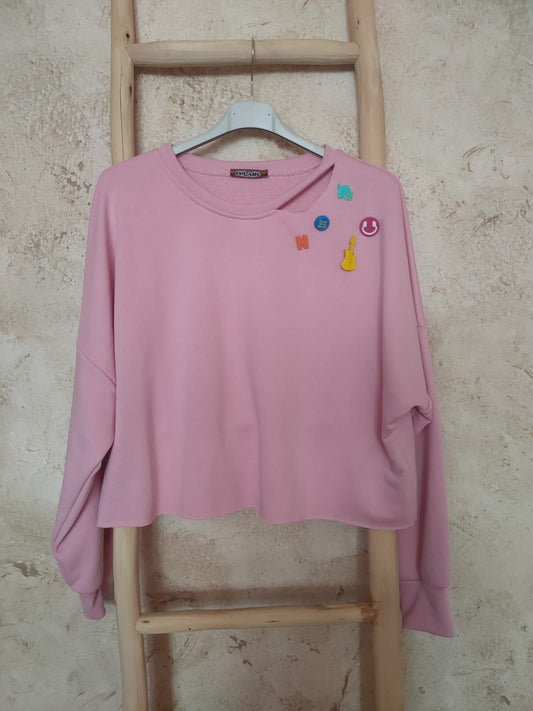 Sudadera PINS rosa