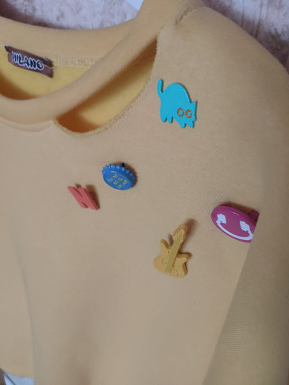 Sudadera PINS amarilla